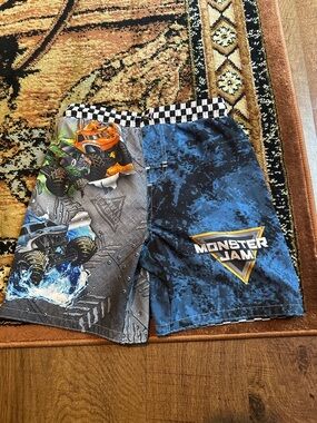 Boys' Blue Graphic Swim Shorts